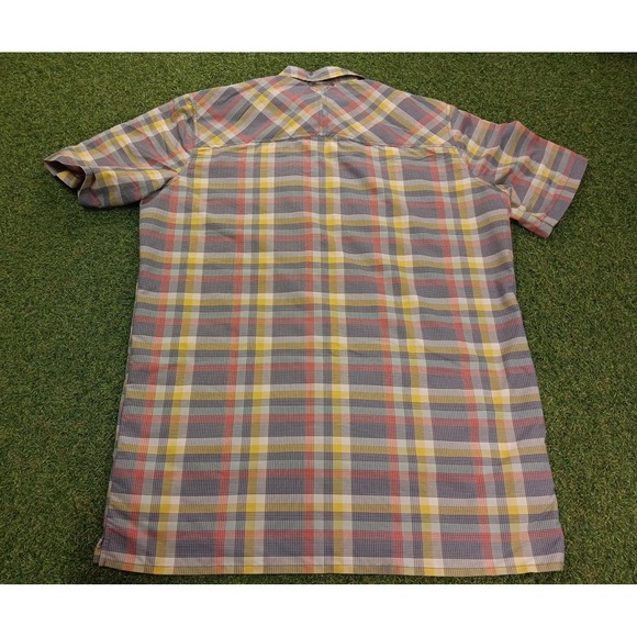 L.L.Bean SunSmart Cool Weave Shirt‎ Mens M Tall Multicolor Plaid Nylon Button Up - Picture 2 of 9